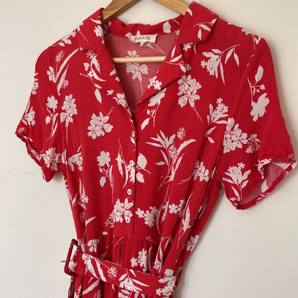 Roolee Red Floral Maxi Dress